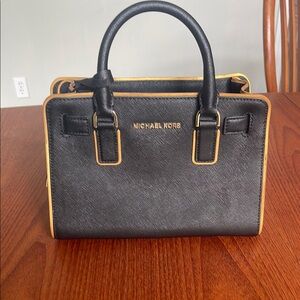 Michael Kors Black and Gold Tote